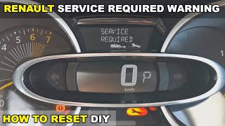 Renault Clio Service Required Warning Reset  How To DIY [upl. by Olaf]