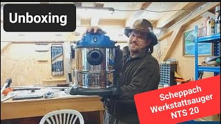 Unboxing Scheppach NTS 20 BilligWerkstattsauger [upl. by Yhtak237]