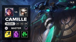 Camille vs Irelia TOp  KR Master  Patch 145 Season 14 [upl. by Volnak901]