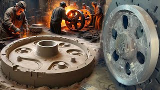 Incredible Making Process of Wheel of 2 Ton at Metal Melting Forgue [upl. by Deehan]