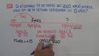 PROBLEMAS SOBRE CALENDARIOS varios casos [upl. by Air]