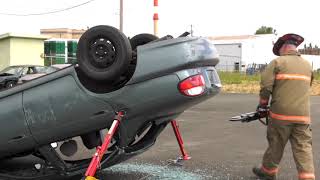 Vehicle Extrication with Car on its Roof [upl. by Llemej]