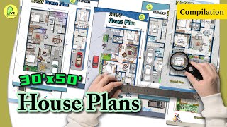 Compilation  30×50 House Plans  Top Collection  10 House Designs houseplanhousemaphousedesign [upl. by Hyozo]