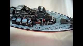 50s Vintage Japan Yonezawa Tin Toy BATTLESHIP YAMATO World War II Navy [upl. by Divan]