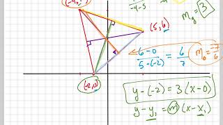 Find the coordinates of the orthocenter given 3 points [upl. by Eelnodnarb117]