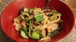 Vegan Asian Veggies w Udon and Tofu Recipe [upl. by Rozek754]