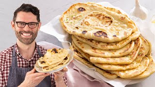 Homemade Naan Recipe [upl. by Repmek]