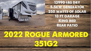 2022 Rogue Armored 351G2 5th Wheel Toy Hauler [upl. by Fein]