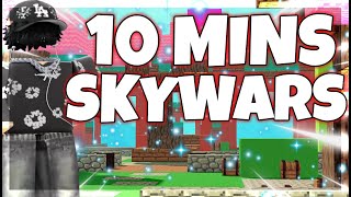 10 Minutes Of TRYHARD Skywars Gameplay  Roblox Bedwars Gameplay [upl. by Liggitt]