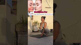 Tighten face skin ampDouble chin yoga yogagirl yogapractice youtubeshorts shorts faceyoga yogi [upl. by Abigael]