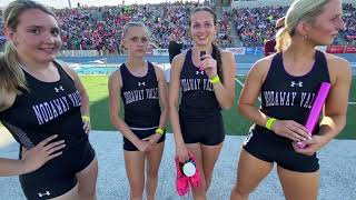 2024 State Track Nodaway Valley Girls 4x100 Prelims [upl. by Aimej]