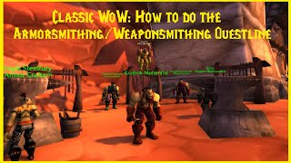 Classic WoW How to do the ArmorsmithingWeaponsmithing Questline [upl. by Yendys]