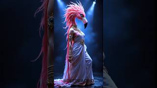 A woman dances with a Flamingo on AGT agt magic talent shorts dance performance deepface [upl. by Wolcott]