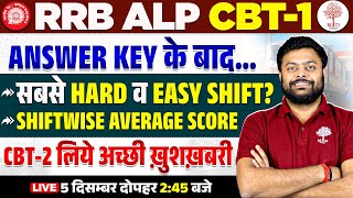 ALP ANSWER KEY 2024  ALP CBT 1 SAFE SCORE 2024  ALP CBT 1 HARD AND EASY SHIFT RRB ALP CBT 1 2024 [upl. by Thibaud129]