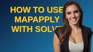 Mathematica How to use MapApply with Solve [upl. by Murdoch]