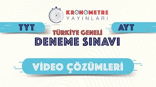 Kronometre Yayınları Türkiye Geneli Deneme Sınavı TYT Matematik Dersi Soru Çözüm Videosu [upl. by Stralka684]