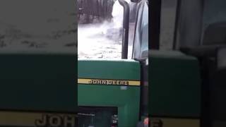 John Deere 7410 extreme cold start diesel diesel cold start [upl. by Kensell]