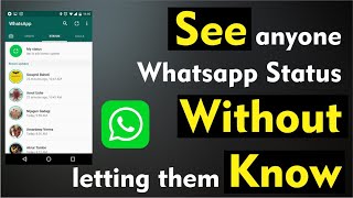 How to view whatsapp status without letting them know  See whatsapp status secretly [upl. by Akcire794]