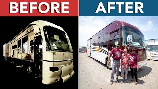 RV Renovation Before amp After  Stunning Exterior Remodel [upl. by Ihsakat]