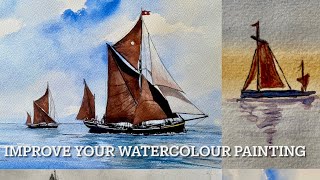 5 WAYS To IMPROVE WATERCOLOR For BEGINNERS LOOSE WATERCOLOR LANDSCAPE PAINTING Techniques Tutorial [upl. by Shawna463]