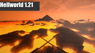 Hellworld and Infdev Far Lands in Minecraft 121 [upl. by Yerffoeg135]