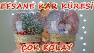 YILBAŞI HEDİYESİ KAR KÜRESİ 🎄 Kolay Kar Küresi Nasıl Yapılır [upl. by Eidahs]