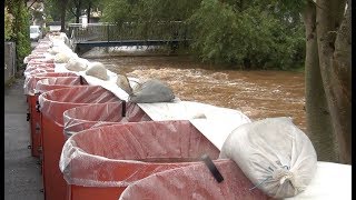 Hochwasser Überschwemmungen im Kreis Kassel nach Dauerregen [upl. by Cohl]