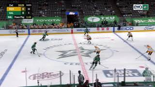 Stars power play breakout to Roope Hintz [upl. by Boatwright]