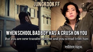 when school bad boy has a crush on you but you are new transfer student and you scread from him JKFF [upl. by Ecirtnahs390]