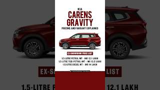 Kia Carens Gravity  Price amp Explained  kiaindia kiacarens2024 [upl. by Emse115]