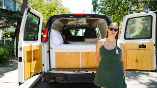 Building a Bed and Storage Drawers in my Chevy Express Van Conversion [upl. by Gavrila]