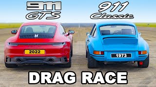 Porsche 911 GTS v 450hp EV Porsche 911 DRAG RACE [upl. by Ydnelg]