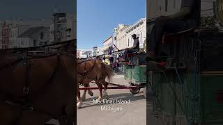 Mackinac Island from Lake Michigan circle tour with our Tesla [upl. by Gitel]