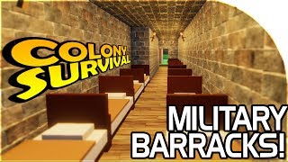 COLONY SURVIVAL  BUILDING the BARRACKS for the MILITARY  Colony Survival Gameplay Part 7 [upl. by Isyad495]