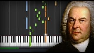 Synthesia Bach  Siciliano Flute Sonata [upl. by Yrrek]