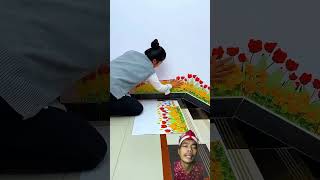 STIKER DINDING art diy painting wallpaper tutorial [upl. by Alimrahs198]