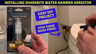 Eliminating water hammer with SharkBites water hammer arrestor [upl. by Anicart]