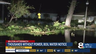 Pinellas Co residents have flooded streets no power and trees down [upl. by Asimaj]