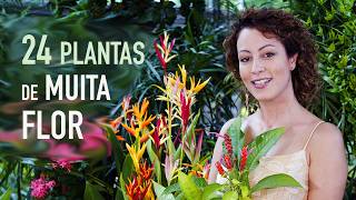 24 PLANTAS de MUITA FLOR pro JARDIM perfeitas pra PAISAGISMO [upl. by Hareenum]