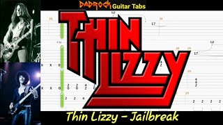 Jailbreak  Thin Lizzy  Guitar  Bass TABS Lesson [upl. by Mellicent]