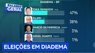 Pesquisa eleitoral para a Prefeitura de Diadema aponta Taka Yamauchi na liderança [upl. by Ainoet]