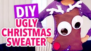 DIY Ugly Christmas Rudolph Sweater  HGTV Handmade [upl. by Leaffar768]