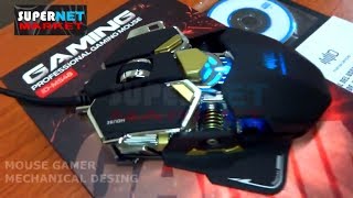 Amazing mechanical design gaming mouse a real gaming mouse Combaterwing cw80 yccteam Luom G10 [upl. by Brosy615]