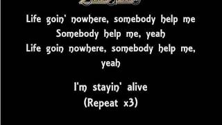 The Lyrics Of The Bee Gees Stayin Alive [upl. by Andryc]