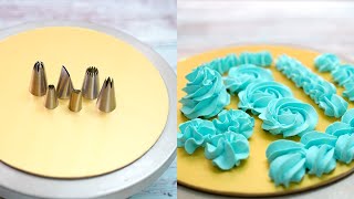 How to Use Different Cake Nozzles  Cake Decorating Tips and Tricks [upl. by Colet]