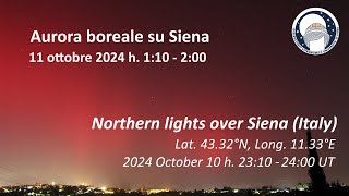 Aurora boreale su Siena 11 ottobre 2024 [upl. by Anema]