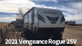 2021 Forest River Vengeance Rogue 25V Toy Hauler Travel Trailer [upl. by Odlo]