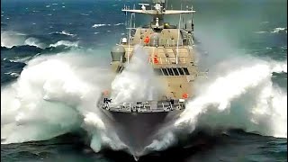 Fastest MILITARY SHIPS amp MEGA Tankers VS Huge STORM❗Collapse Glacier Calving [upl. by Hubert]