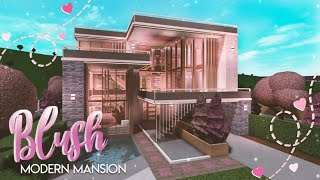 BLOXBURG Blush Modern Mansion  she speaks  House Build [upl. by Negah675]