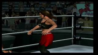 WWE Smackdown vs Raw 2008  PS2 Gameplay  Mickie James vs Melina [upl. by Aikahc]